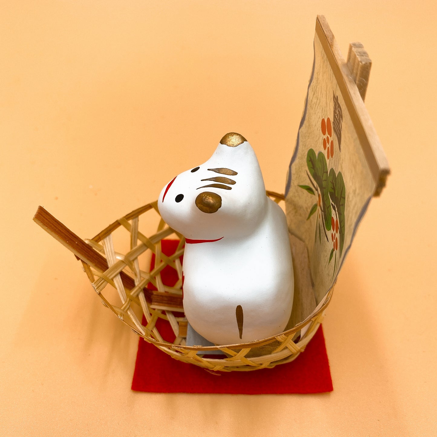 【招福干支】開運干支 生肖牛 緣起物 白牛